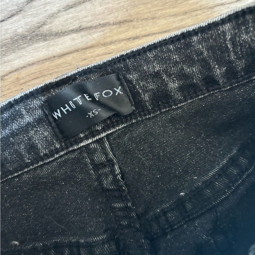 White Fox boutique Good Life Skinny Jeans Black Acid size 24 - Picture 6 of 8